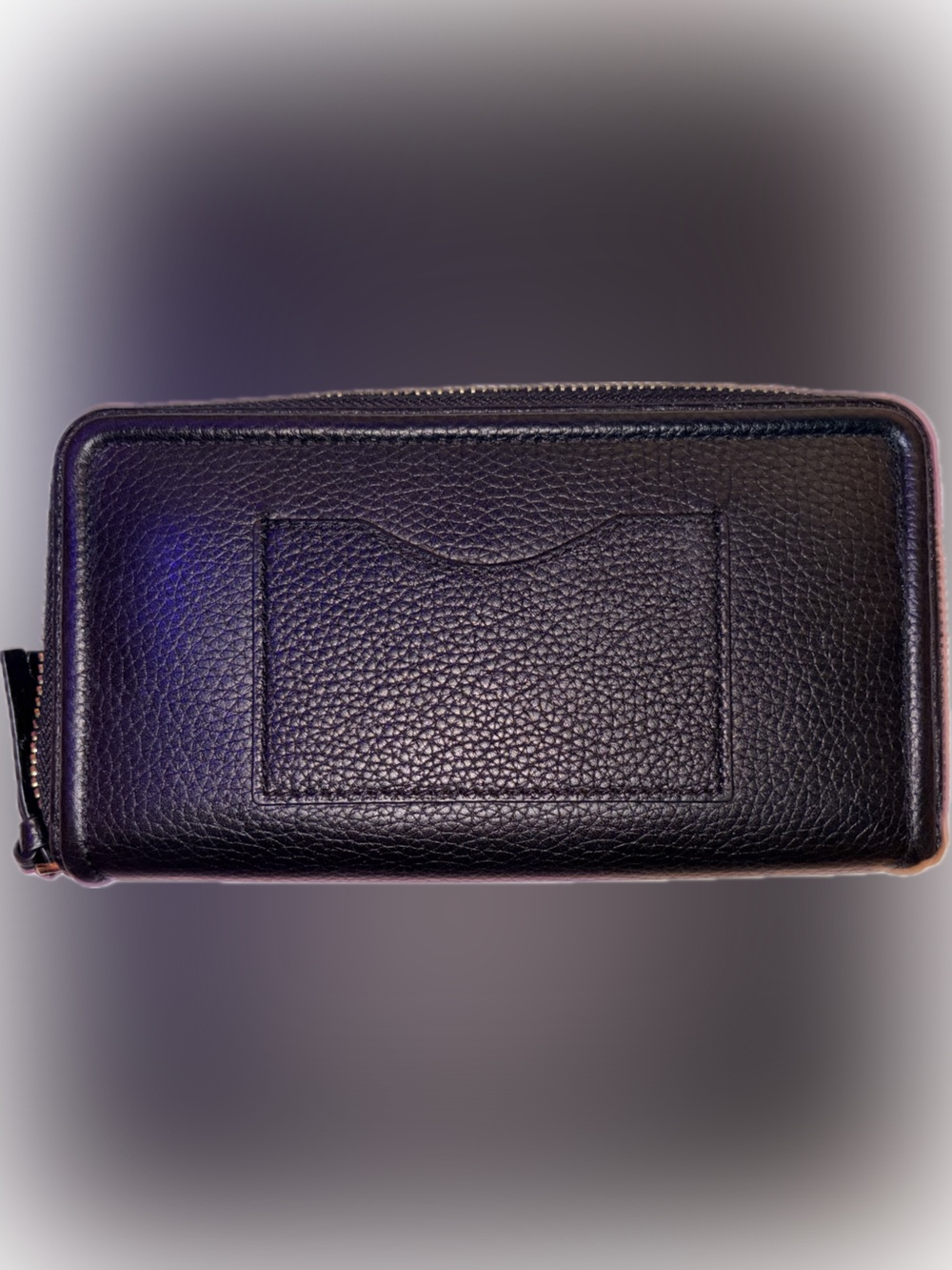 Tory Burch Black Pebbled Leather Zip-Around Wallet - Picture 4 of 7
